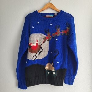 Vintage Santa Knit Women's Sweater.